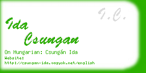 ida csungan business card